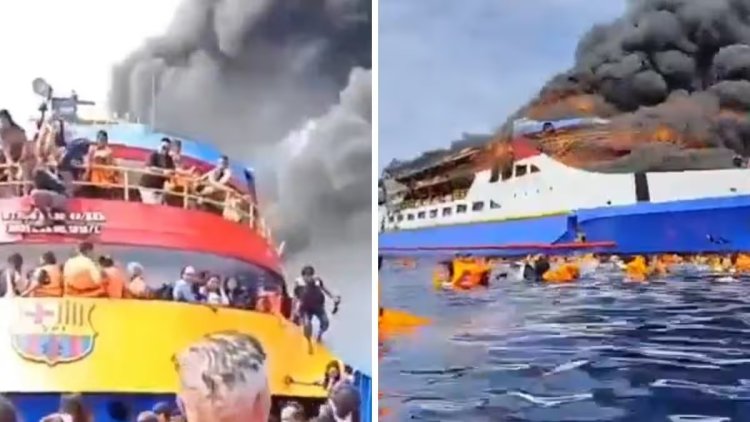इंडोनेशिया में समुद्र के बीच फेरी में लगी भीषण आग, 5 की मौत; 41 लोग अब भी लापता, कई यात्रियों ने समुद्र में लगाई छलांग