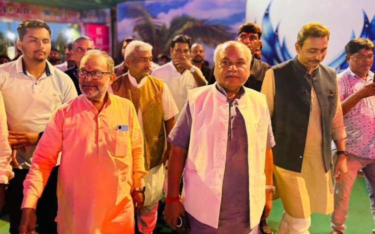 ग्वालियर दौरे पर नरेंद्र सिंह तोमर, सावन मेले की व्यवस्थाओं का लिया जायजा
