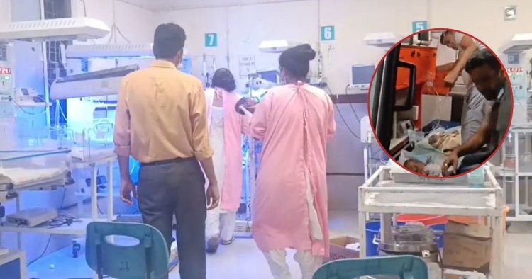 छिंदवाड़ा जिला अस्पताल के NICU में वार्मर में लगी आग, 3 नवजात झुलसे; जबलपुर किया रेफर
