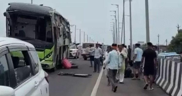 Rajgarh Accident : ब्यावरा में ब्रिज की सेफ्टी वॉल से टकराई बस; सायबर इंस्पेक्टर समेत 4 की दर्दनाक मौत