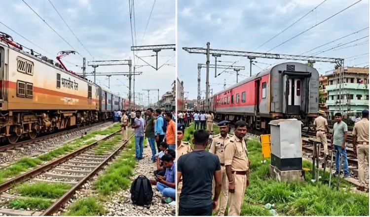 बिहार-महानंदा एक्सप्रेस के इंजन समेत 2 कोच पटरी से उतरे