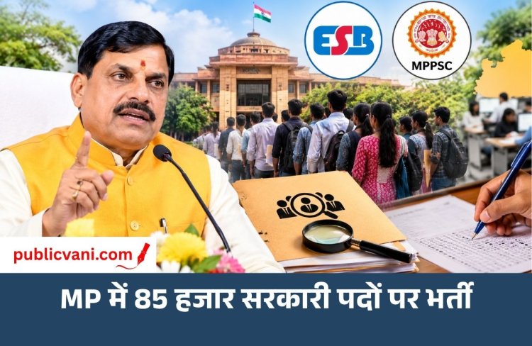 MP में 85 हजार सरकारी पदों पर भर्ती की तैयारी: प्रमोशन के बाद खाली पद भी भरेगी सरकार