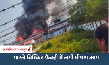 जबलपुर के पारले बिस्किट फैक्ट्री में लगी भीषण आग