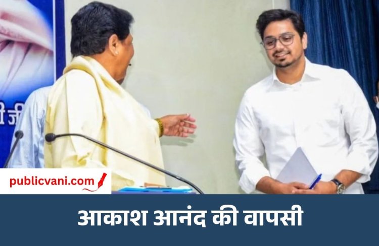 Akash Anand : मायावती के भतीजे आकाश आनंद की फिर हुई BSP में वापसी, जानें कौन सा पद मिला