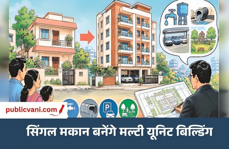 पब्लिक वाणी खास खबर : अब लैंड रीसाइकिलिंग, सिंगल मकानों को मल्टी यूनिट बिल्डिंग में कर सकेंगे तब्दील